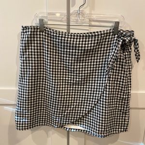 Madewell wrap mini skirt